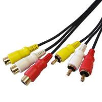 AVケーブル延長 RCA/ピンプラグ×3(オス)-RCA/ピンジャック×3(メス) 1.0m VM-4027 | F-Factory ヤフー店