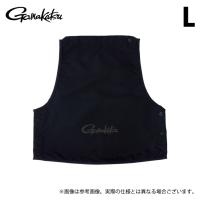 【取り寄せ商品】 がまかつ GM2193 背中取外生地 (ブラック／L) フローティングベスト 背中取外生地 (2023年秋冬モデル) /(c) | つり具のマルニシYahoo!店