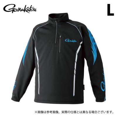 がまかつ　防寒対策　防寒シャツ　防寒フリースジップ　 L ブラック がまかつ 防寒着（アウトドア、釣り、旅行用品）のおすすめ人気