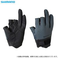 【取り寄せ商品】 シマノ GL-008V (チャコール) ベーシック グローブ 3 (手袋・フィッシンググローブ／2022年春夏モデル) /3本切り /メール便配送可 /(c) | つり具のマルニシYahoo!店