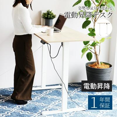 昇降デスク 電動 昇降式デスク 高さ 48-72cm 幅 120cm 奥行 60cm