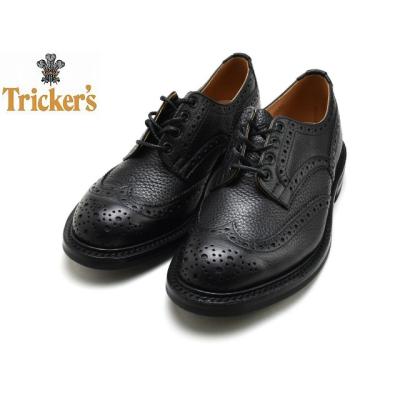 美品Tricker'sトリッカーズ オックスフォードストレートチップ黒6 foot-time_trickers-6896-blk
