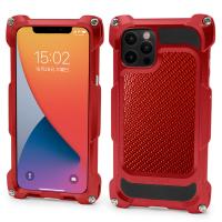 FACTRON MagSafe対応 超々ジュラルミン削り出しジャケット Quattro for iPhone12Pro Max HD　シャイニーレッド×レッドカーボン FA-M-1025 | FACTRON ONLINE SHOP ヤフー店