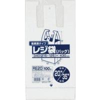 ジャパックス レジ袋 乳白 東日本20号 西日本35号 横21.5cm+マチ12.5cm×縦43cm 厚さ0.011mm 省資源タイプ エンボス加工 ベロ付き ポリ袋 RE20 100枚入 | ファミリー生活館