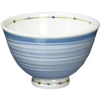 波佐見焼 軽量 飯碗 (大) カラードット柄 青色 電子レンジ 食洗器可 日本製 14777 | Fantasy Shop