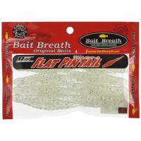 Bait Breath(ベイトブレス) ワーム U30 フラットピンテール4.5インチ #123 クリアホワイト/シルバー. | Fantasy Shop