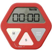 タニタ キッチン 勉強 学習 タイマー 吸盤付き 薄型 レッド TD-410 RD ガラスにつくタイマー D7.0xW10.0xH0.9cm | ファタショップ