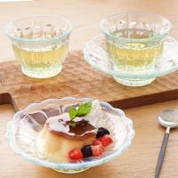 廣田硝子 雪の花 氷鉢・冷茶セット ブルー 氷鉢 冷茶 ガラス 日本製 4M5-EWK-5