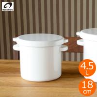 ＼P10倍 〜8/17 09:59／ 野田琺瑯 ラウンドストッカー 18cm 4.5L ホワイトシリーズ シール蓋付 保存容器 琺瑯 ホーロー ストッカー 日本製 WRS-18 | FavoriteStyle キッチン・雑貨