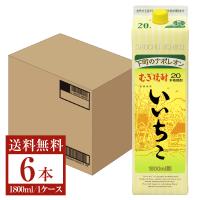 三和酒類 むぎ焼酎 いいちこ 20度 紙パック 1.8L（1800ml） 6本 1ケース 焼酎 大分 | FELICITY ヤフーショップ
