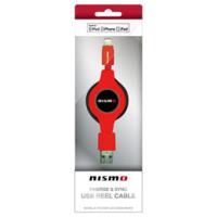 NISSAN 公式ライセンス品 NISMO CHARGE &amp; SYNC USB REEL CABLE FOR IPHONE RED NMMUJ-RRD | Felista玉光堂