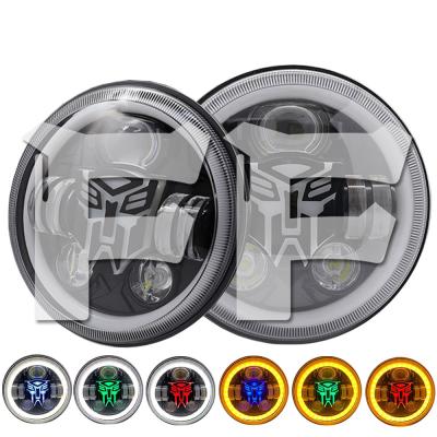 ◇JK ジープ ラングラー JEEP 抵抗器付き LEDヘッドライト H4