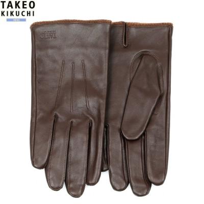 【新品タグ付き】TAKEO KIKUCHIゴートレザーグローブ◆天然やぎ革 茶色 TAKEO KIKUCHI メンズ手袋｜ファッション小物｜ファッション おすすめ