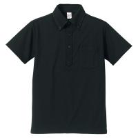 5.3オンスドライCVCポロシャツ(ボタンダウン・ポケット付) ブラック XXL UnitedAthle ポロシャツ 半袖 ( 505101X-002-XXL / UNA ) (Q41CD) | フィールドボス