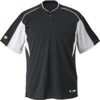 DB104B-BKSL 2ボタンベースボールシャツ DESCENTE メンズ 半袖 野球 Tシャツ (DES) (Q41CD) | フィールドボス