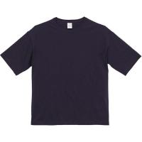 Tシャツ 無地 半袖 無地 トップス 5.6オンス ビッグシルエット Tシャツ ネイビー (UNA) (Q41CD) | フィールドボス