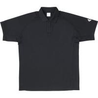 ポロシャツ メンズ Tシャツ メンズ 半袖 メンズ チームウェア ポロシャツ 移動着 ワンポイント 刺繍 ブラック (CON) (Q41CD) | フィールドボス