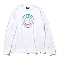 ロングTシャツ メンズ バスケ Tシャツ メンズ カットソー ロングスリーブTシャツ グラデーションロゴ ホワイト (SP) (Q41CD) | フィールドボス
