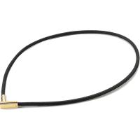 ネックレス 磁気 ネックレス ファイテン スポーツアクセアリー TG897053 RAKUWA磁気ネック チョッパースクエア ゴールド/ブラック 50cm  (PTN) | フィールドボス