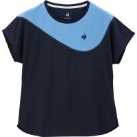 テニスウェア レディース Tシャツ テニス レディース 切替ゲームシャツ ネイビー  (LCQ) | フィールドボス