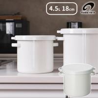 4.5L 米 梅干し ぬか漬け 容器 保存容器 野田琺瑯 ラウンドストッカー 18cm  65348 ホーロー 日本製 | おしゃれ雑貨店 Fine Dream