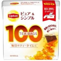「キーコーヒー」　リプトン　ピュア＆シンプルティーバッグ　100袋×　6個セット　 | 薬のファインズファルマプラス
