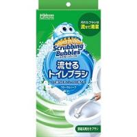 -「ジョンソン」 スクラビングバブル 流せるトイレブラシ 本体+付替4コ入 1セット 「日用品」 | くすりのエビス