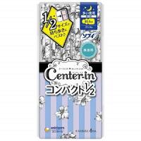 「ユニ・チャーム」  センターイン コンパクト1／2 無香料 多い夜用 羽つき 6枚入 (医薬部外品) 「衛生用品」 | くすりのエビス