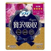 「ユニ・チャーム」 ソフィ Kiyora 贅沢吸収 ホワイトフローラルの香り 52枚入 「衛生用品」 | くすりのエビス
