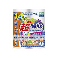 エリエール（大王製紙）  エリエール超吸収キッチンタオル 2ロール×24パック入 70カット 21000374 入数：1ケース(24パック入) | ファーストWORKヤフー店