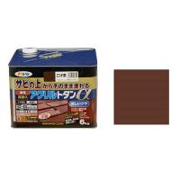 ◆アサヒペン 油性高耐久アクリルトタン用α こげ茶 6kg | ファーストWORKヤフー店