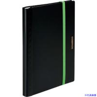 ■KING JIM 二つ折りクリア−ファイルコンパック A4二つ折り 黒 10ポケット 5894HBK(1025852) | ファーストWORKヤフー店