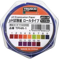 ■TRUSCO pH試験紙 ロールタイプ 7mm×5M Ph1〜14 TPHR1(1145330) | ファーストWORKヤフー店