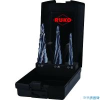 ■RUKO 4枚刃スパイラルステップドリル 3本セット ハイス ルナテックコーティング 101087PRO(1610600) | ファーストWORKヤフー店