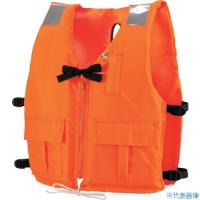 ■オーシャンライフ 作業用ライフジャケット 背開式 オレンジ TYPE A DX5OR(3776509) | ファーストWORKヤフー店