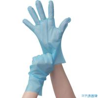 ■竹虎 タケトラポリエチレン手袋 ストレッチタイプ ブルー L 100枚入 082054(3892885) | ファーストWORKヤフー店