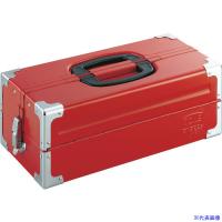 ■TONE ツールケース(メタル) V形2段式 433X220X160mm レッド BX322S(3904351) | ファーストWORKヤフー店