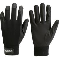 ■TRUSCO PU薄手手袋エンボス加工 ブラック S TPUMBS(4089715) | ファーストWORKヤフー店