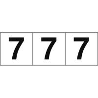 ■TRUSCO 数字ステッカー 30×30 「7」 白地/黒文字 3枚入 TSN307(4388267) | ファーストWORKヤフー店