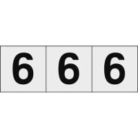 ■TRUSCO 数字ステッカー 50×50 「6」 透明地/黒文字 3枚入 TSN506TM(4389034) | ファーストWORKヤフー店