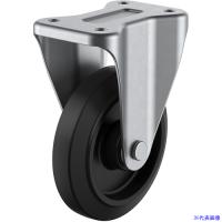 ■ユーエイ プレート式 固定 ステンレスキャスター ゴム 車輪径150mm  Jタイプ SUS-K型 取付寸法100×56 SUSNRK150(4405803) | ファーストWORKヤフー店