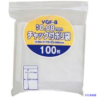 ■ジャパックス チャック袋付ポリ袋厚口 VGF-8 100枚 透明 厚み0.08mm VGF8(4536516)×30[送料別途見積り][法人・事業所限定][掲外取寄] | ファーストWORKヤフー店