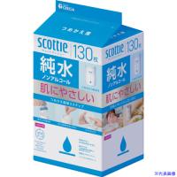 ■クレシア スコッティ ウェットティシュー純水 ノンアルコール 130枚 つめかえ用 76135(6972525) | ファーストWORKヤフー店