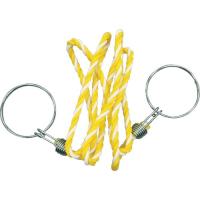 ■TRUSCO コーン用ロープ 標識 黄×白 12mmX2m TCC34(8558131) | ファーストWORKヤフー店
