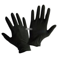 ニトリル手袋 ブラック N460 パウダーフリー (100枚入) M 全長:240 手袋  ユニフォーム No.1215321 | ファーストヤフー店
