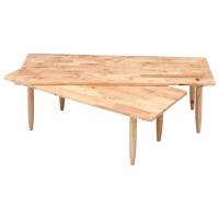 不二貿易 37002 Natural Signature センターテーブル ツイン 天然木 伸縮式 ナチュラル ローテーブル シンプル | ファーストヤフー店