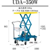 花岡車輌(HANAOKA) DANDY LIFT UDA-350W スチール製 足踏式350kgリフト台車(Wシザー) 600×910 [送料別途お見積り] | ファーストヤフー店