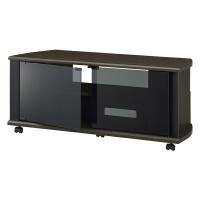 ハヤミ工産(TIMEZ) テレビ台 TV-MS100H 32〜43V型対応 1000mm幅 ダークブラウン木目 グレー強化ガラス キャスター付 [時間指定不可] | ファーストヤフー店