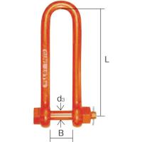 ■大洋 強力長シャックル 2.5t(1007544) TSL2.5(4072677) | ファーストヤフー店