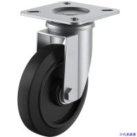 ■ユーエイ プレート式 自在 ステンレスキャスター ゴム 車輪径130mm  Jタイプ SUS-J型 取付寸法82×82(75×75) SUSNRJ130(4405749) | ファーストヤフー店